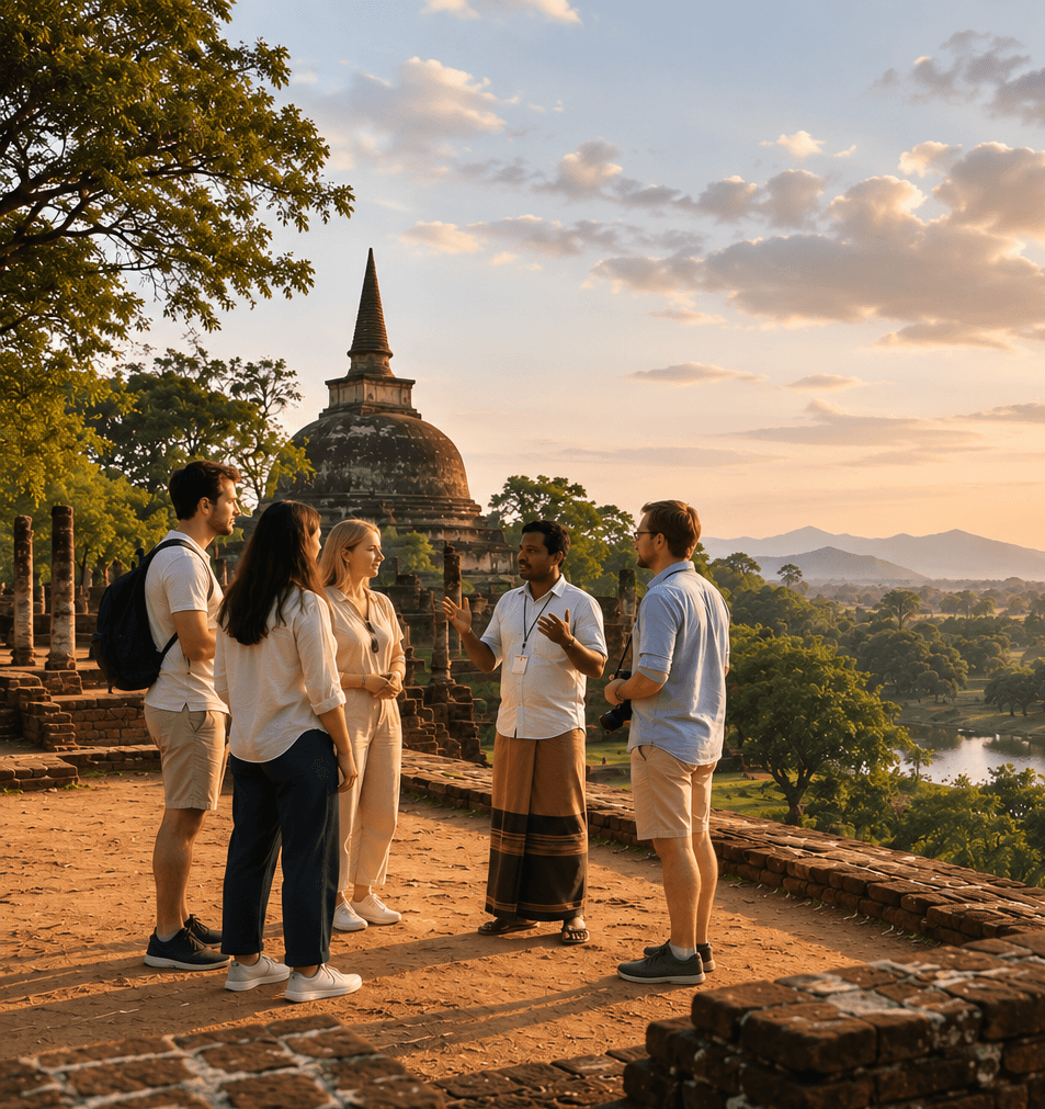 Scenic Sri Lankan landscape representing Fineway Travel's story